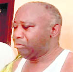 Laurent Gbagbo after his capture in Abidjan on Monday.  AFP 