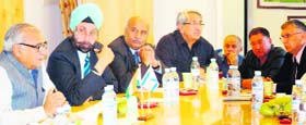 (Extreme left) Chief Minister BS Hooda with his delegation in Isreal on Tuesday
