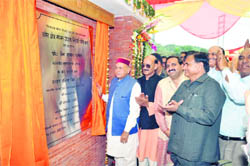 Chief Minister PK Dhumal inaugurates the Changar Area Medium Lift Irrigation Project in Bilaspur