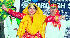 Special students of Nirdosh School perform during their annual function in Ludhiana on Tuesday.