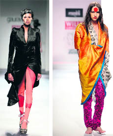 Designs by Gaurav Gupta and Leggings by designer Masaba
