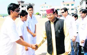 Uttarakhand Sports Minister Khazan Dass inaugurates the Late Pati Dass Memorial Twenty20 Cricket Tournament at Suddhowala near Dehradun on Wednesday
