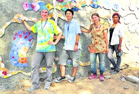 Fantastic Four: (L-R) Cory Philips, Julia Davies, Nicole Banowetz and Dominique Germain
