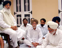 CM Parkash Singh Badal offering his condolence to the bereaved family