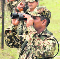  Security has been beefed up along the border with Bangladesh. 