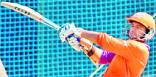 Kochis Parthiv Patel bats in the nets on Sunday. Kochi play CSK on Monday. Match starts: 8pm
