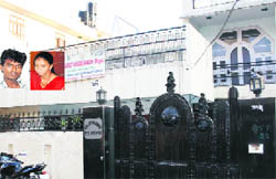 The house where the runaway couples (inset) take shelter