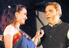 Play Kal college band rahega being staged at the Red Cross Bhawan in Jalandhar on Saturday.
