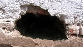 The hole in the wall of corridor