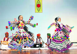 Folk dancers from Rajasthan present an item at St Josephs Academy in Dehradun 