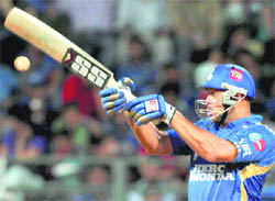 Mumbai Indians Andrew Symonds (pic) in action in the IPL. Players like Symonds and Keiron Pollard have given an edge to MI