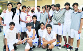 The Doon School team that won the inter-school boys' Basketball Tournament in Dehradun on Friday.