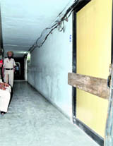The controversial room which was sealed in the Zone D of MC office in Ludhiana on Monday.