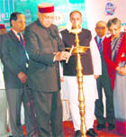 CM PK Dhumal inaugurates the 6th Hydro Power Conference in Shimla on Tuesday. 