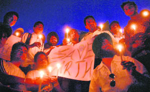 Members of the Green Movement Organisation, an awareness group, take out a march for a greener Earth in Jalandhar.