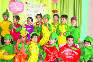 Kids of Cheery Lane School participate in a fancy dress competition in Ludhiana.