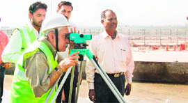 Commerce Secretary Rahul Khullar at Attari check-post on Tuesday.