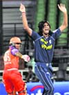 Deccan Chargers Ishant Sharma celebrates a wicket against Kochi