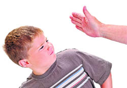 Many parents vent their anger against children by hitting them
