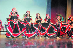 Students of Patrician College of Education perform at the annual day funcion of their college in Dehradun on Saturday evening.