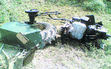 Mangled remains of the tracto