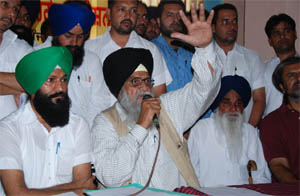 Jasdev Singh Jasowal, Chairman, Prof Mohan Singh Memorial Foundation, interacts with the media in Bathinda on Monday.