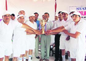 Jhajjar district team gets the overall trophy in the seven-day state-level flood relief training camp which concluded on the banks of Brahmasarovar, Kurukshetra