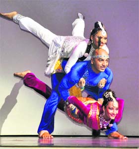 Artistes perform during an event organised by the Events and Entertainment Management Association in Gurgaon