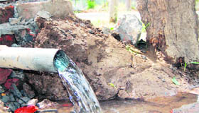 Water wastage is rampant in the district.