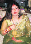 ALL DECKED UP: Fiza at a press conference in Mohali on Tuesday.