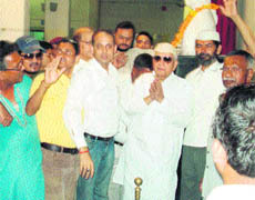 Former Uttarakhand Chief Minister ND Tewari during a visit to  Sushila Tewari Hospital at Haldwani.  
