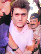 Actor Shiney Ahuja after being released on bail from Arthur Road Jail in Mumbai.
