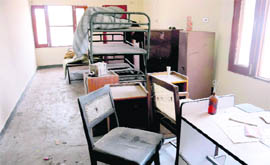 A room in the old-age home being run by Sai Seva Samiti Ashram, Sector 30, tells the tale of the upkeep of the building. 