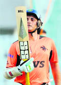 Pune Warriors Sourav Ganguly during training.