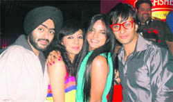 (L-R): Karan Chhabra, designer Ankita Chaudhary, actress Neetu Chandra & Sameer