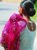 In mothers protective arms
