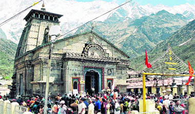 Kedarnath temple, the portals of which were opened on Sunday. A Tribune file photo