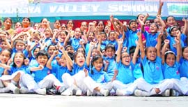 Little students of Kangra Valley School celebrate Mothers Day in Dharamsala