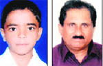 Sujan Gabba, who died after falling in a manhole; and (right) Sita Ram Malhotra, who died after he slipped on gravel and was crushed to death by a truck