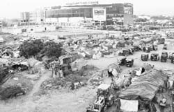 The proposed site for the bus stand at Zirakpur.