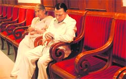 Laxmi Kanta Chawla and Swarna Ram at the Punjab Bhawan, Chandigarh