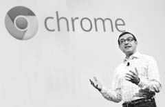 Vic Gundotra, senior vice- president of social for Google, begins the keynote address at the Google I/O Developers Conference in the Moscone Center in San Francisco, California, USA.