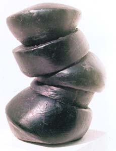 A metal sculpture by Shiv Singh, which is in the collection of Galerie-d’ ART Moderne, Helsingborg, Sweden