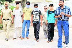 Members of the robbers gang in police custody in Jagraon