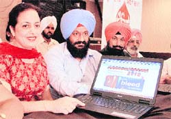 A website on blood donation being launched in Ludhiana