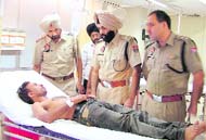 Ajay Sharma, a private help at the police station, who was also injured in the incident.