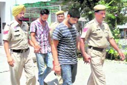 Accused Rajesh Kumar and Gaurav Rana in police custody.