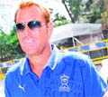 Rajasthan Royals captain Shane Warne arrives at the BCCI headquarters to attend a hearing of the IPL in Mumbai 