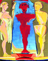 canvas magic: Jatin Das delibrates on various issues of art; and (below) 