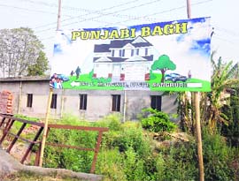 Hoarding of an unapproved colony in Mangwaal village on the outskirts of Sangrur